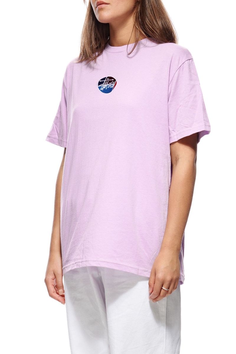 Red Stussy Emblem Boyfriend Women's T Shirts | USA000164