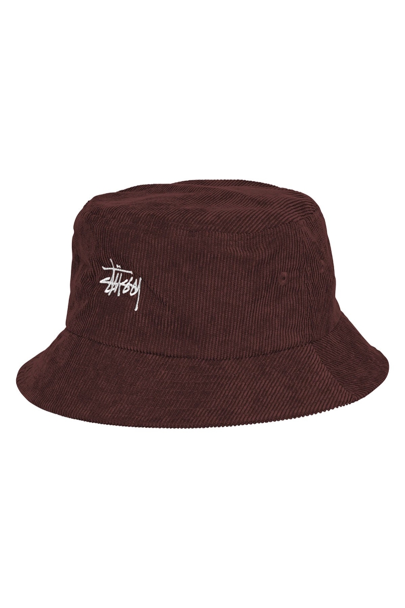 Red Stussy Graffiti Cord Bucket Women\'s Hats | USA000444