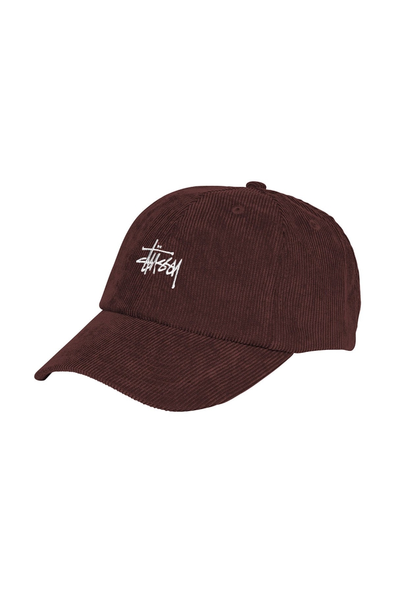 Red Stussy Graffiti Cord Low Pro Men\'s Hats | USA000447