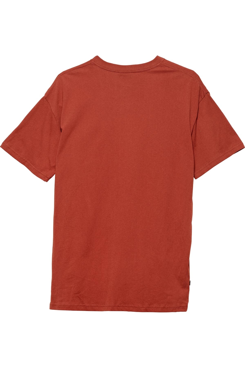 Red Stussy Graffiti Pocket Men's T Shirts | USA000183