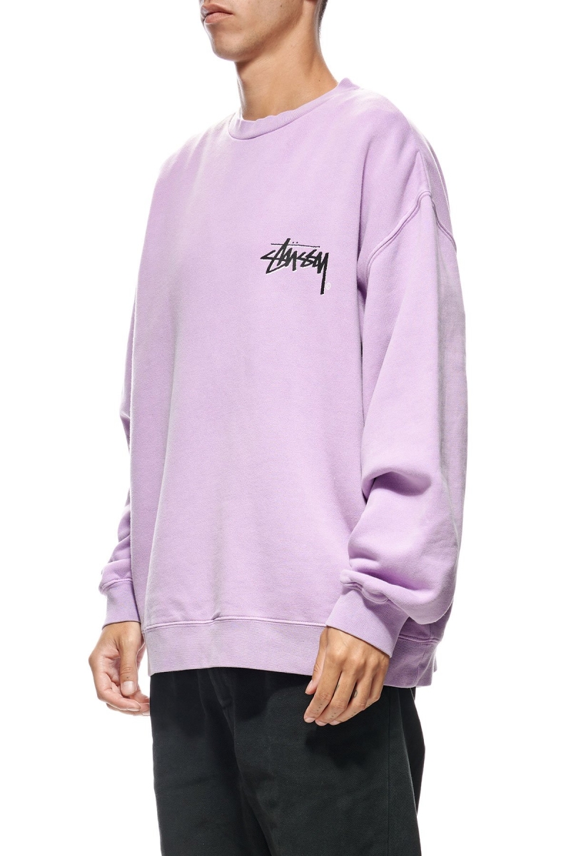 Red Stussy Stock Shadow Crew Men's Sweaters | USA000853