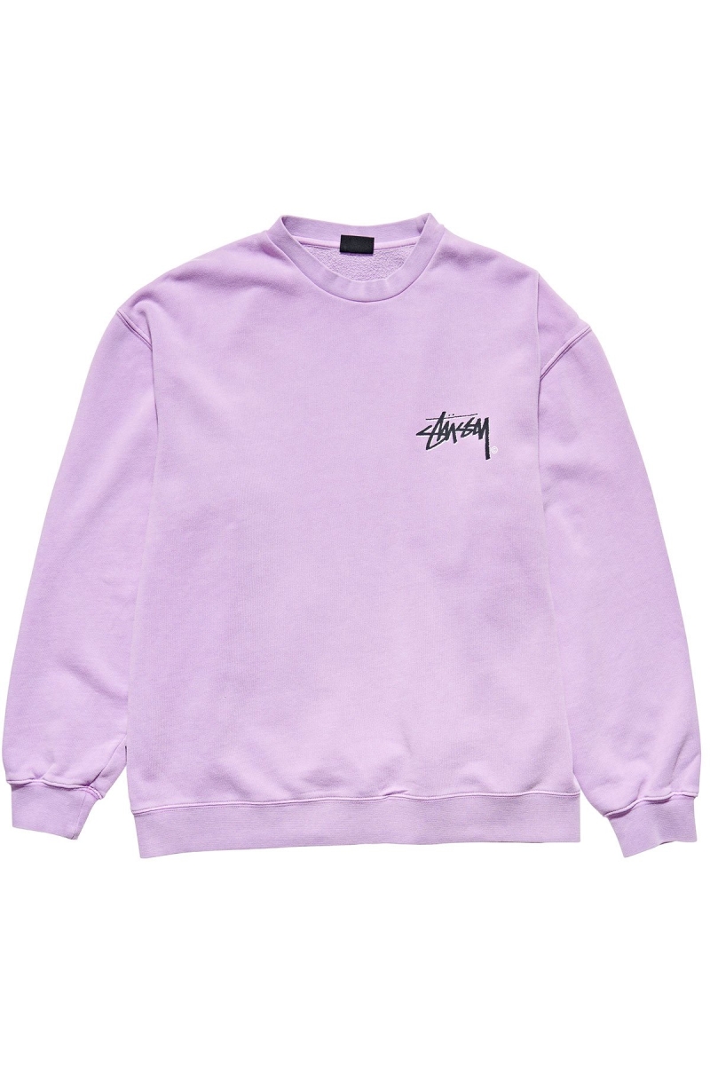 Red Stussy Stock Shadow Crew Men\'s Sweaters | USA000853