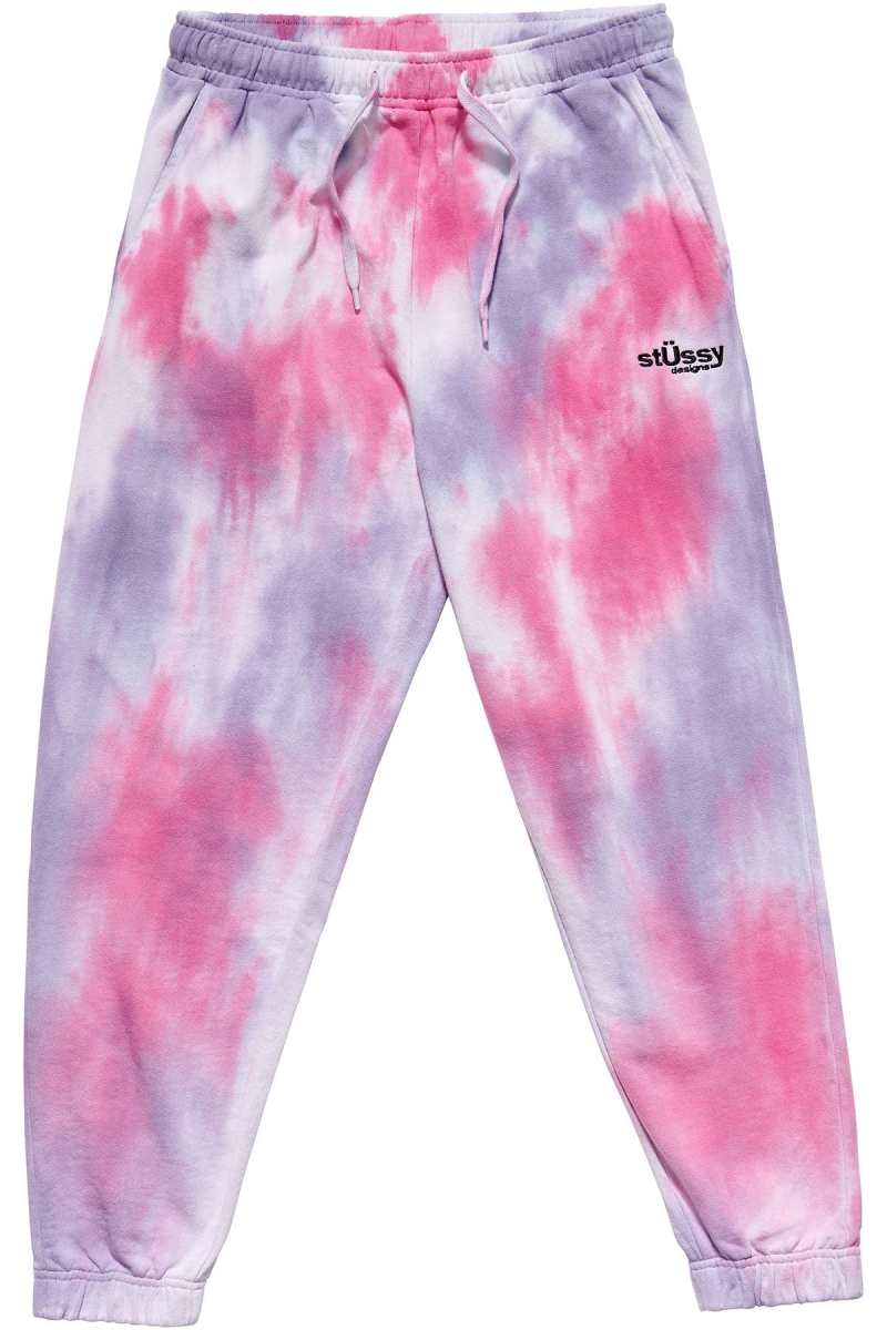 Red Stussy Warped Tie Dye Trackpant Women\'s Track Pants | USA001012