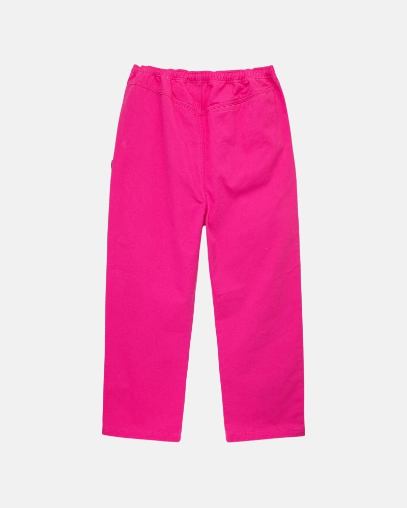 Rose Pink Stussy Brushed Men's Beach Pants | USA000539