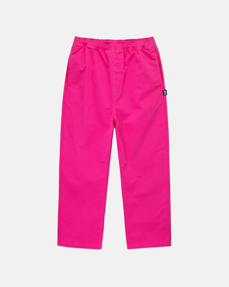 Rose Pink Stussy Brushed Men\'s Beach Pants | USA000539