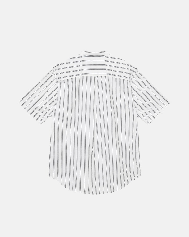 Stripes Stussy Boxy Striped Ss Men's Shirts | USA000298