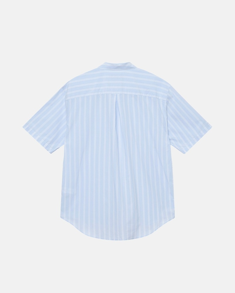 Stripes Stussy Boxy Striped Ss Men's Shirts | USA000299