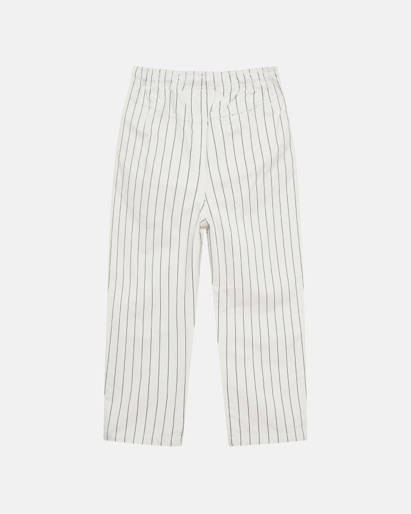 Stripes Stussy Brushed Men's Beach Pants | USA000541