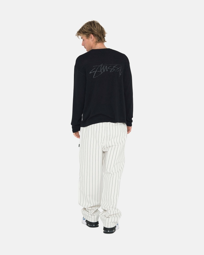 Stripes Stussy Brushed Men's Beach Pants | USA000541