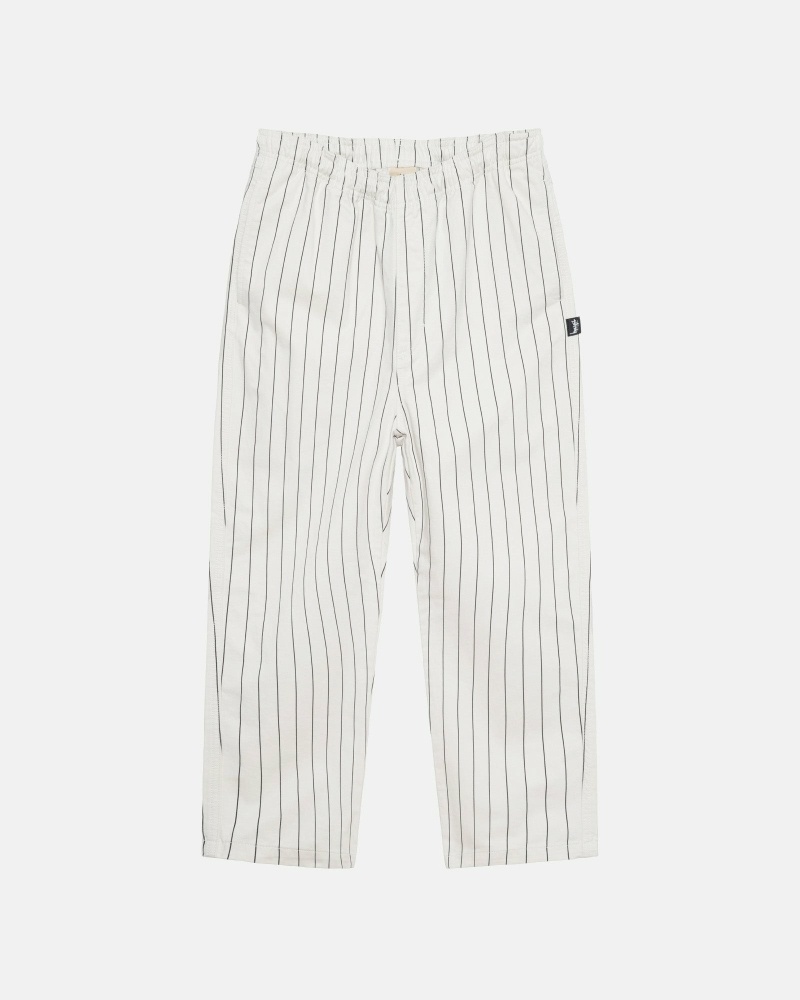 Stripes Stussy Brushed Men\'s Beach Pants | USA000541