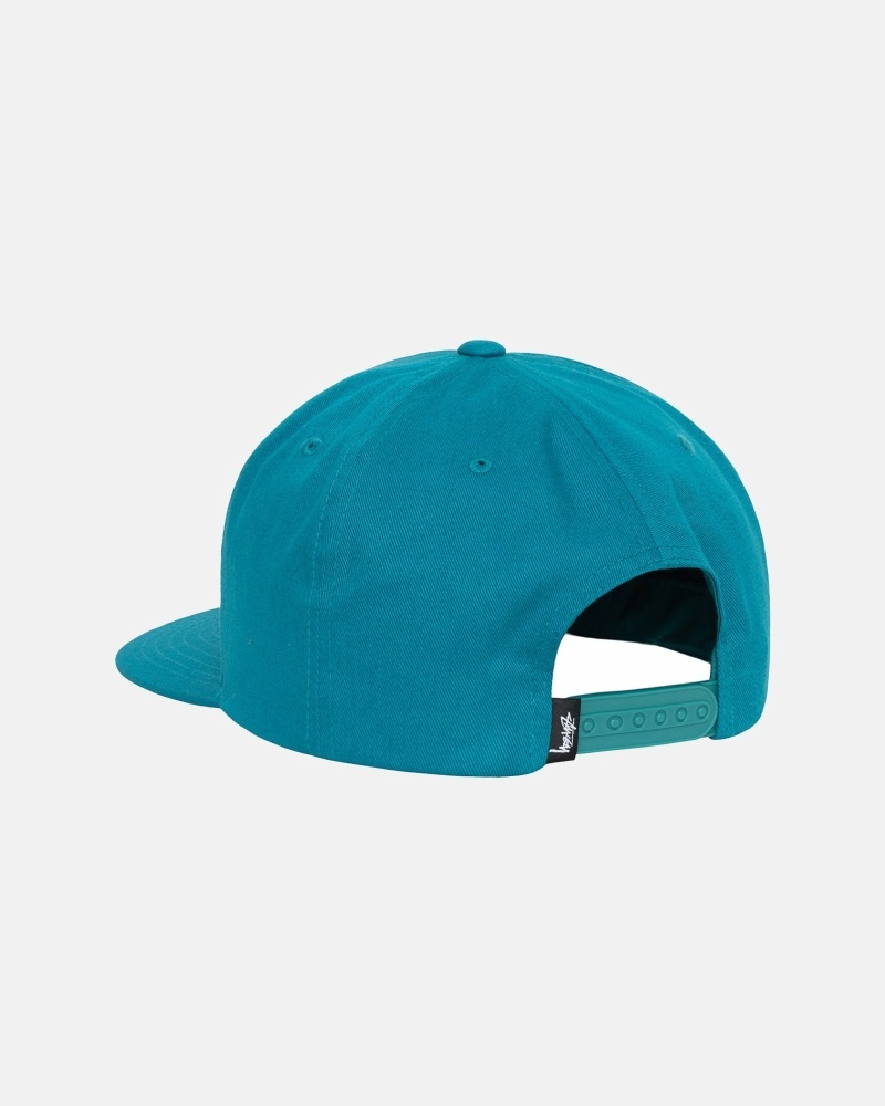 Turquoise Stussy Big Stock Point Crown Men's Caps | USA000410