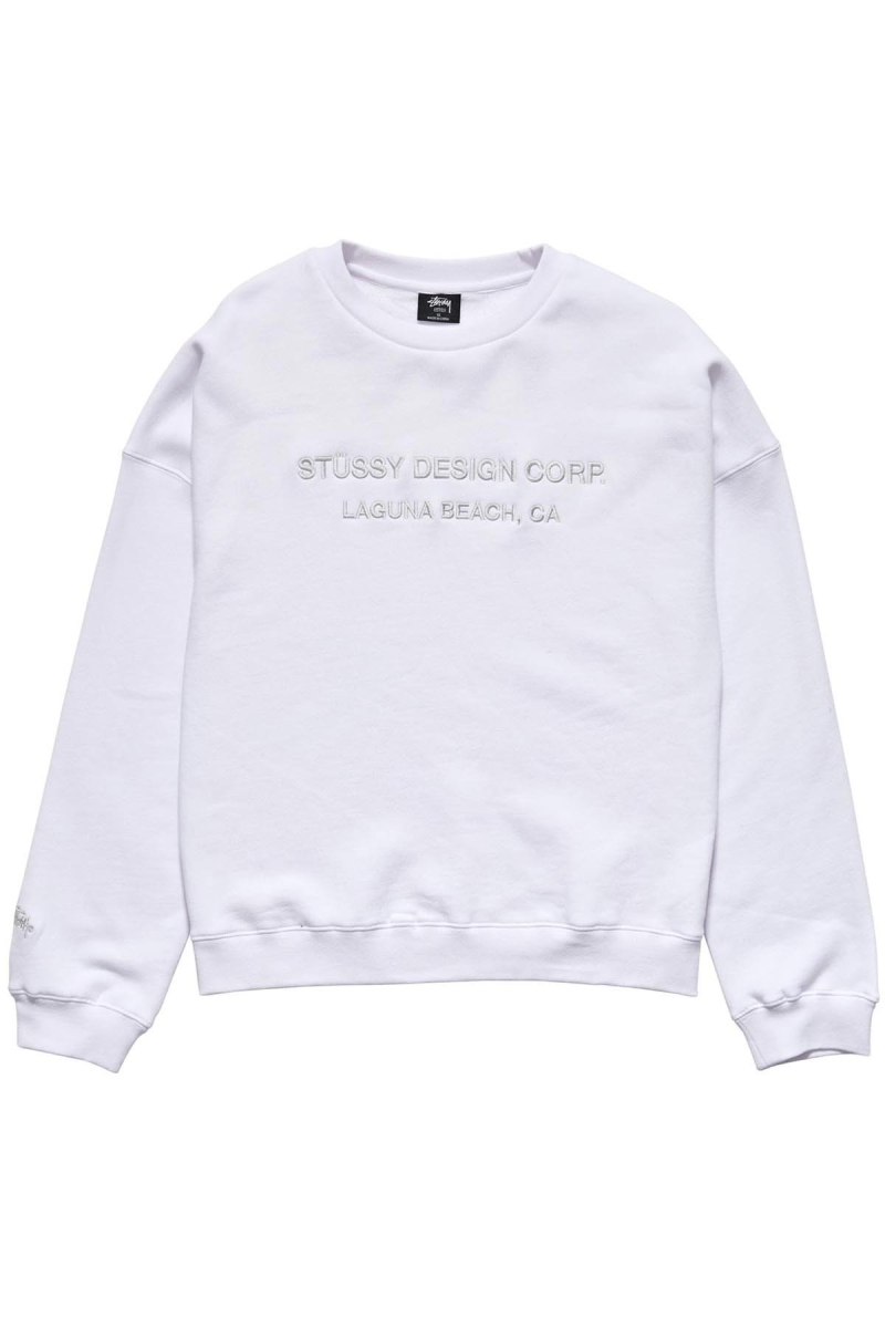 White Stussy Alcott OS Crew Women\'s Sweaters | USA000812