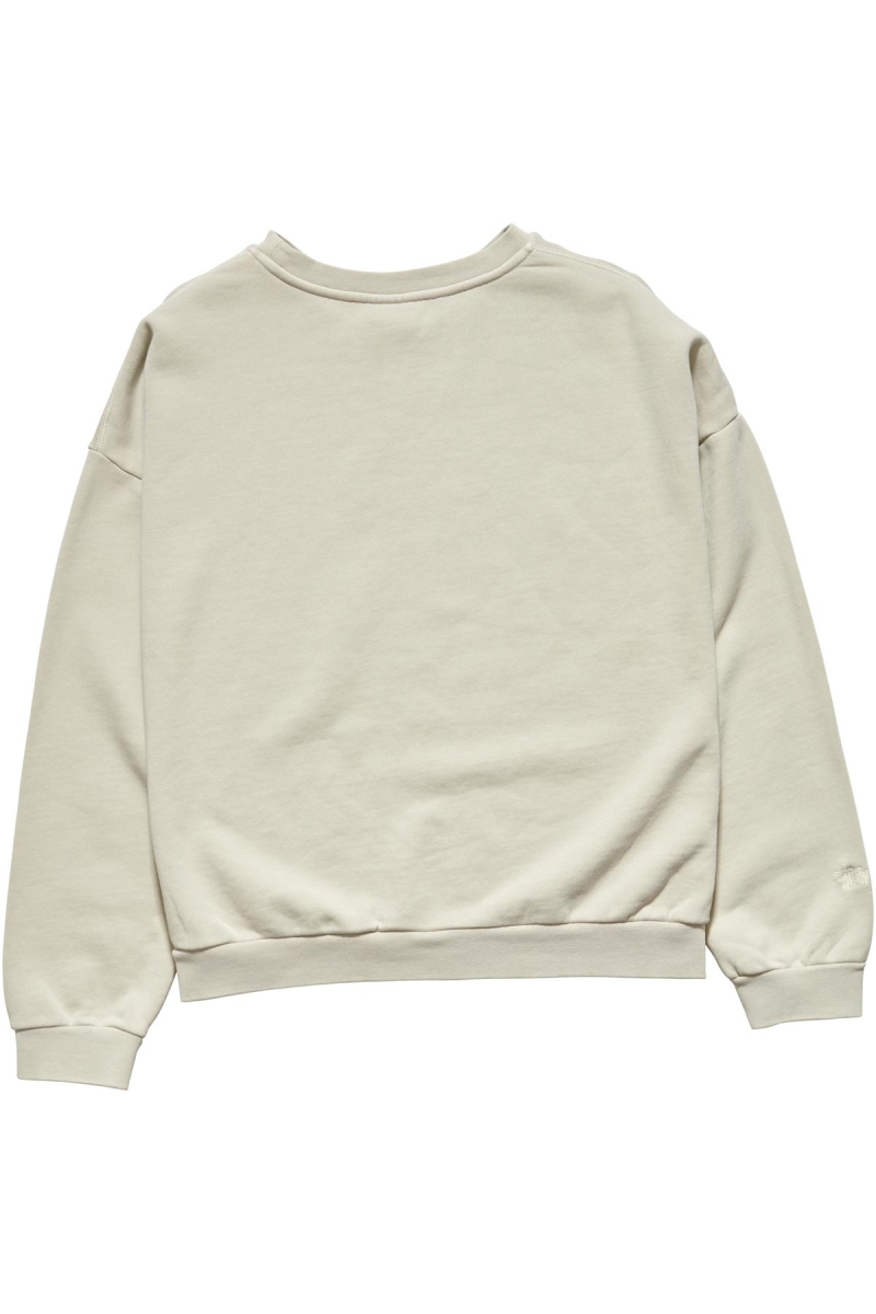 White Stussy Campus OS Crew Women's Sweaters | USA000823