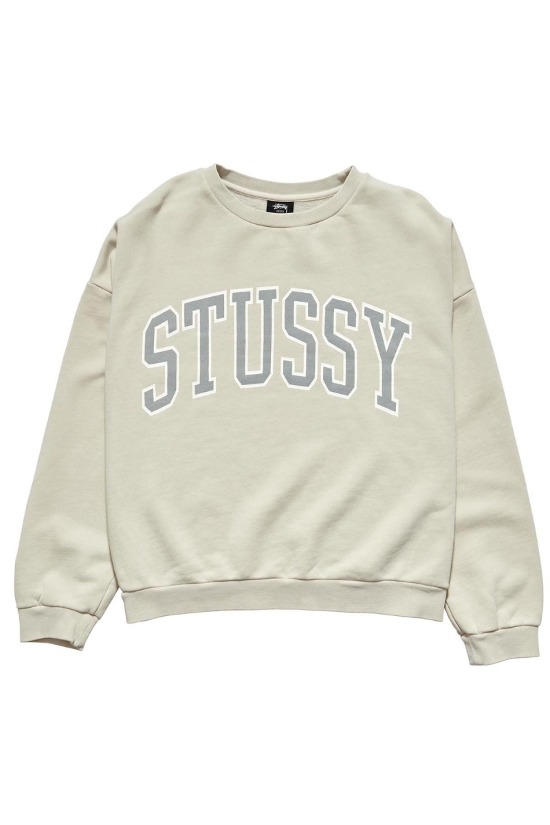 White Stussy Campus OS Crew Women\'s Sweaters | USA000823