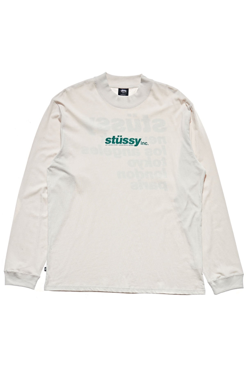 White Stussy Cities Men's Sweatshirts | USA000902