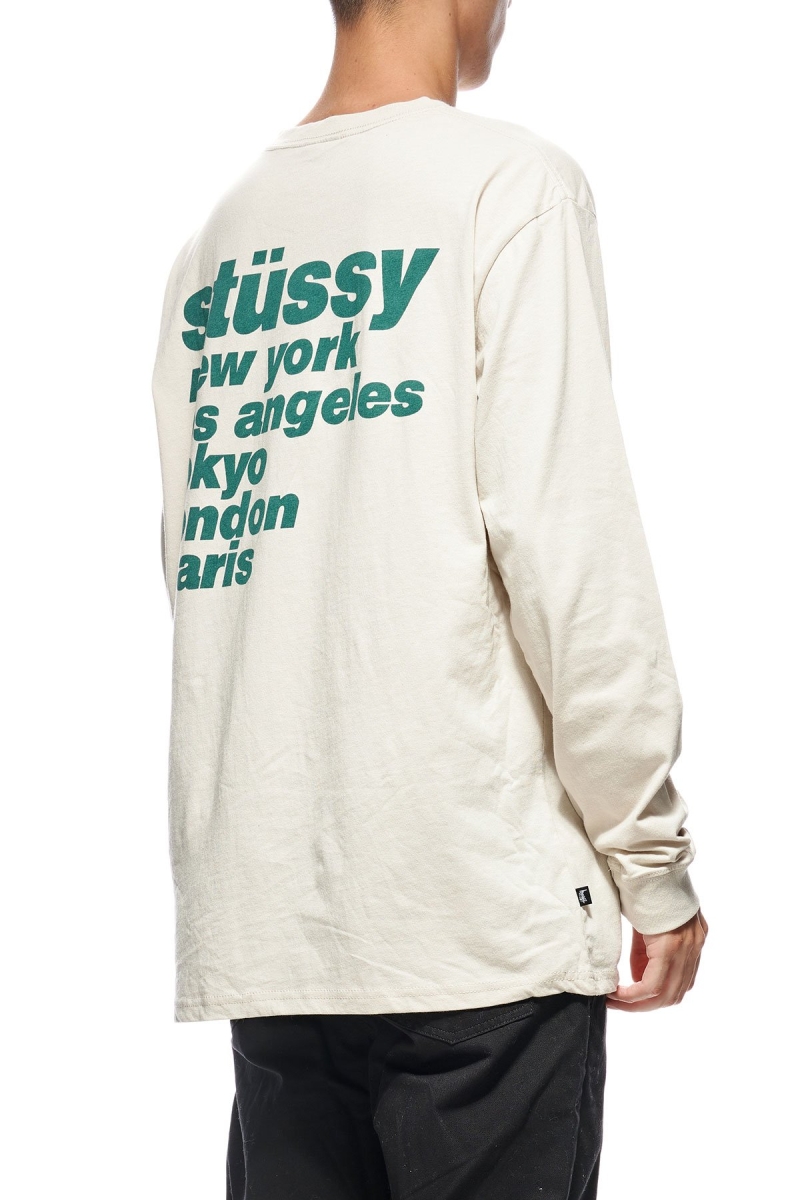 White Stussy Cities Men's Sweatshirts | USA000902