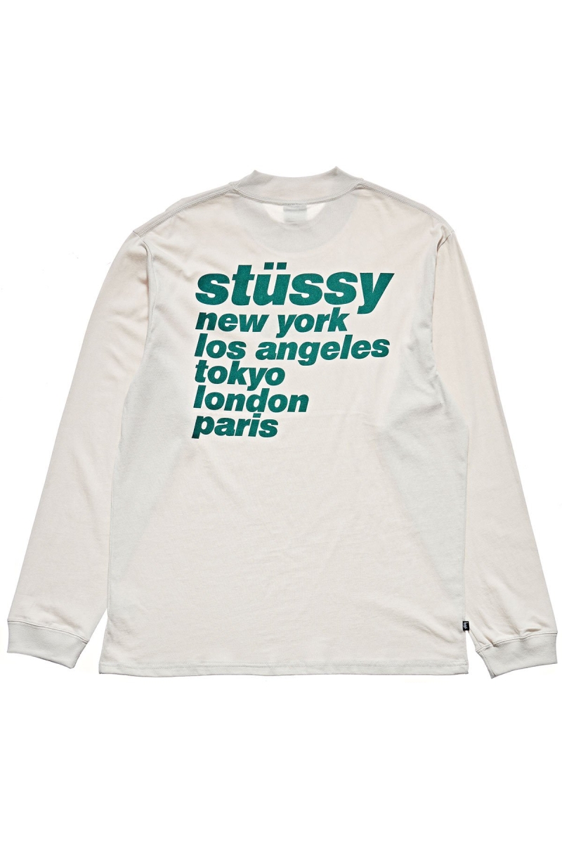 White Stussy Cities Men\'s Sweatshirts | USA000902