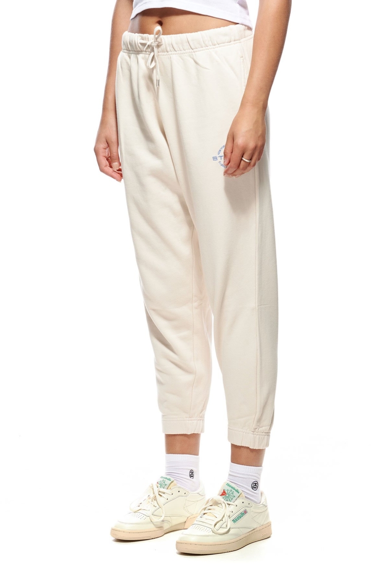 White Stussy City Circle Trackpant Women's Track Pants | USA000980