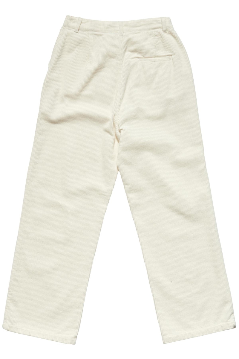 White Stussy Claudette Cord Women's Pants | USA000553