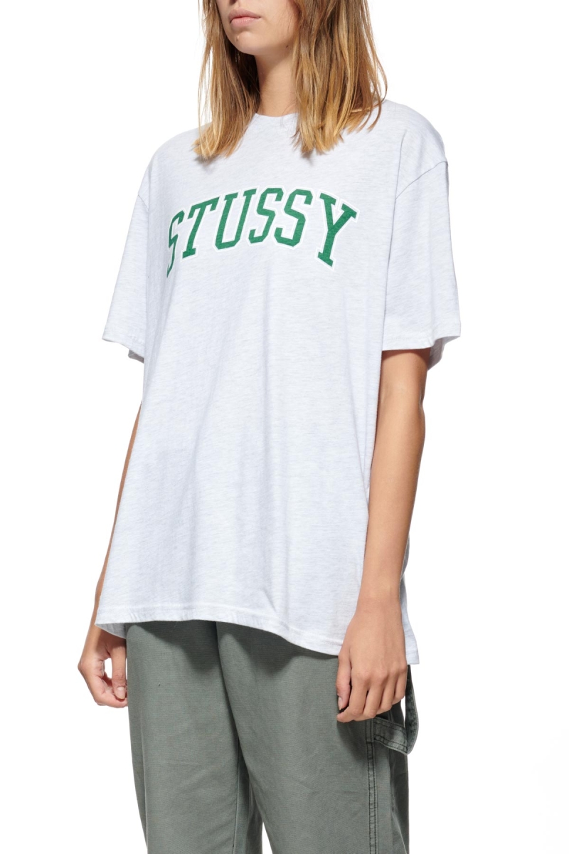 White Stussy Collegiate BF Women's T Shirts | USA000134