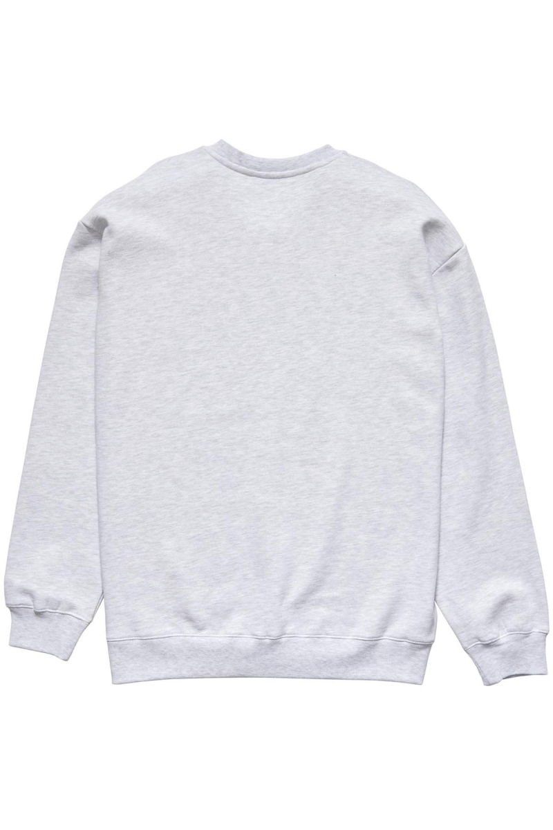 White Stussy Copyright Crown Crew Men's Sweaters | USA000831