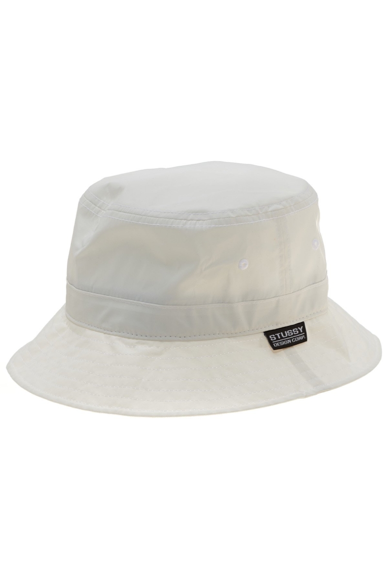 White Stussy Design Corp. Bucket Men\'s Hats | USA000435