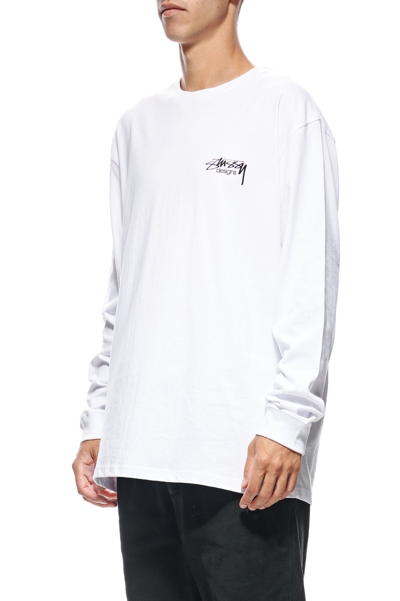 White Stussy Design Men's Sweatshirts | USA000916