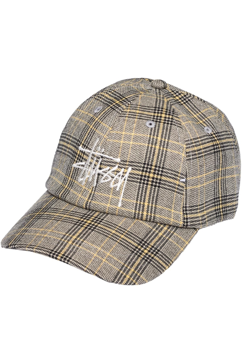 White Stussy Graffiti Check Low Pro Men\'s Hats | USA000441