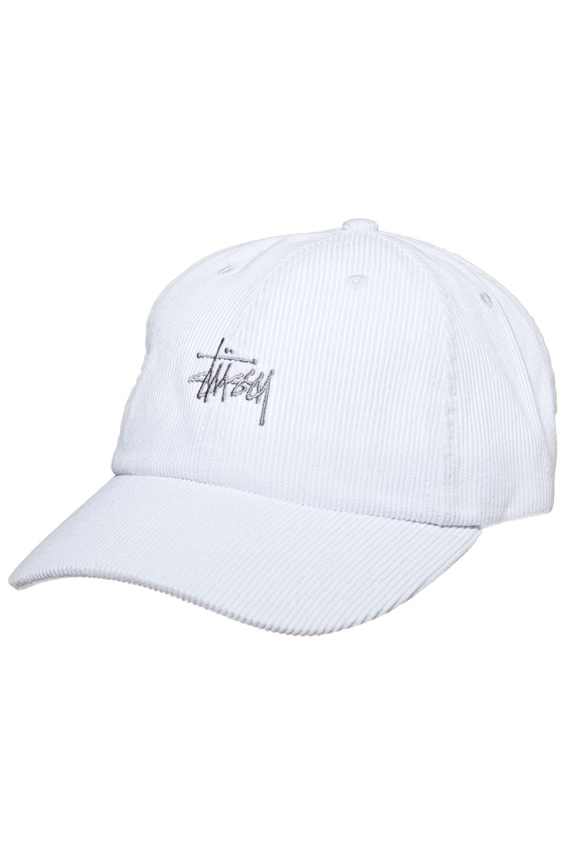 White Stussy Graffiti Cord Low Pro Men\'s Hats | USA000448