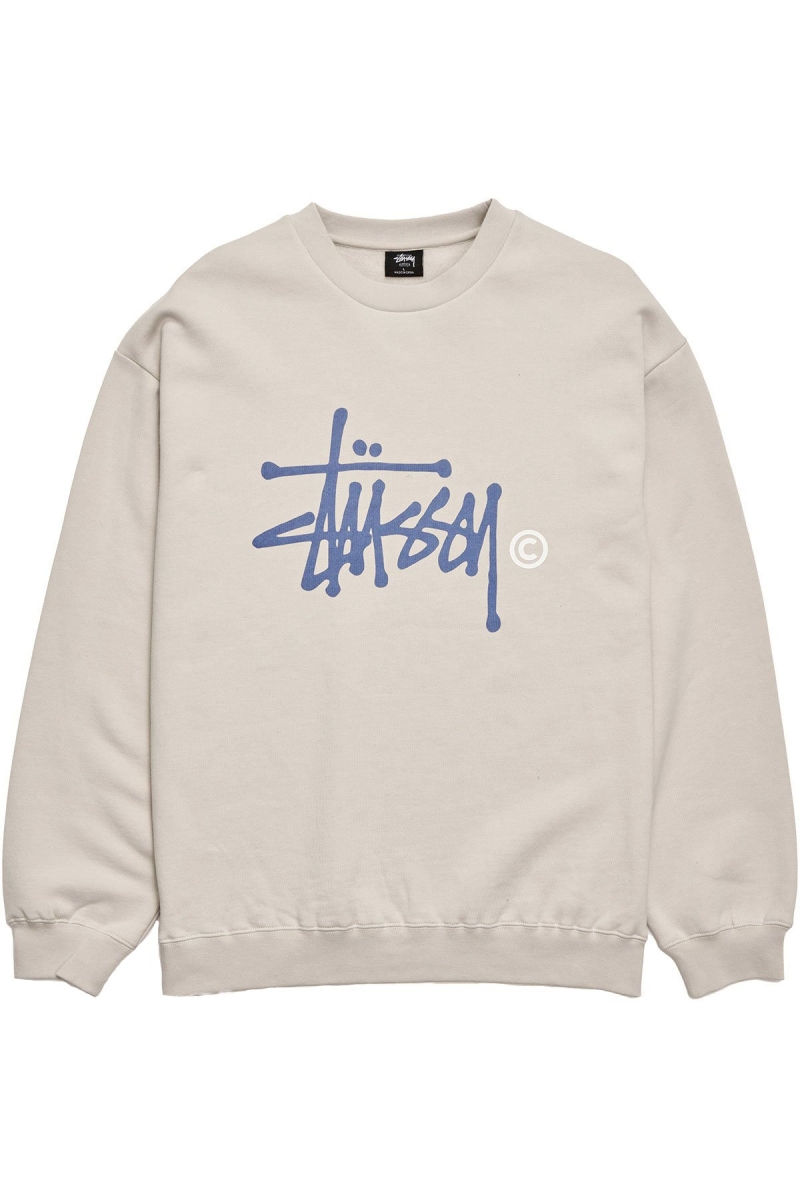 White Stussy Graffiti Crew Men\'s Sweaters | USA000838