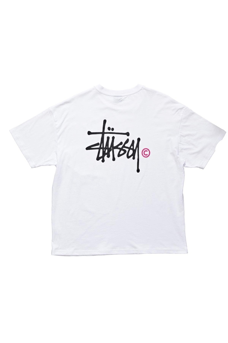 White Stussy Graffiti Pigment Relaxed Women's T Shirts | USA000181