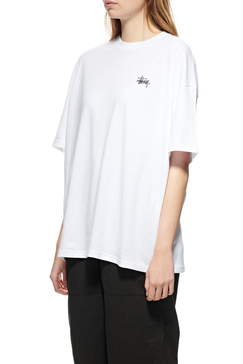 White Stussy Graffiti Pigment Relaxed Women's T Shirts | USA000181