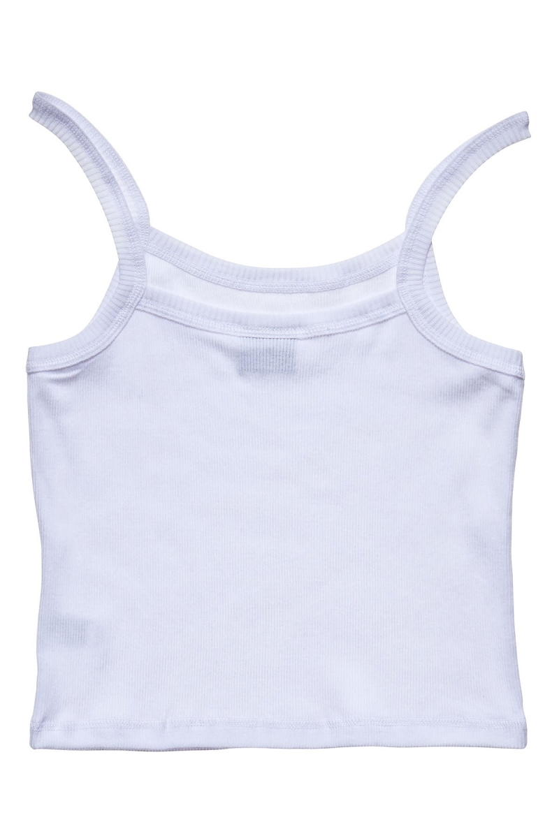 White Stussy Graffiti Rib Women's Singlets | USA000718