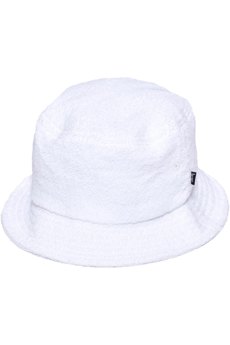 White Stussy Graffiti Terry Bucket Men's Hats | USA000461