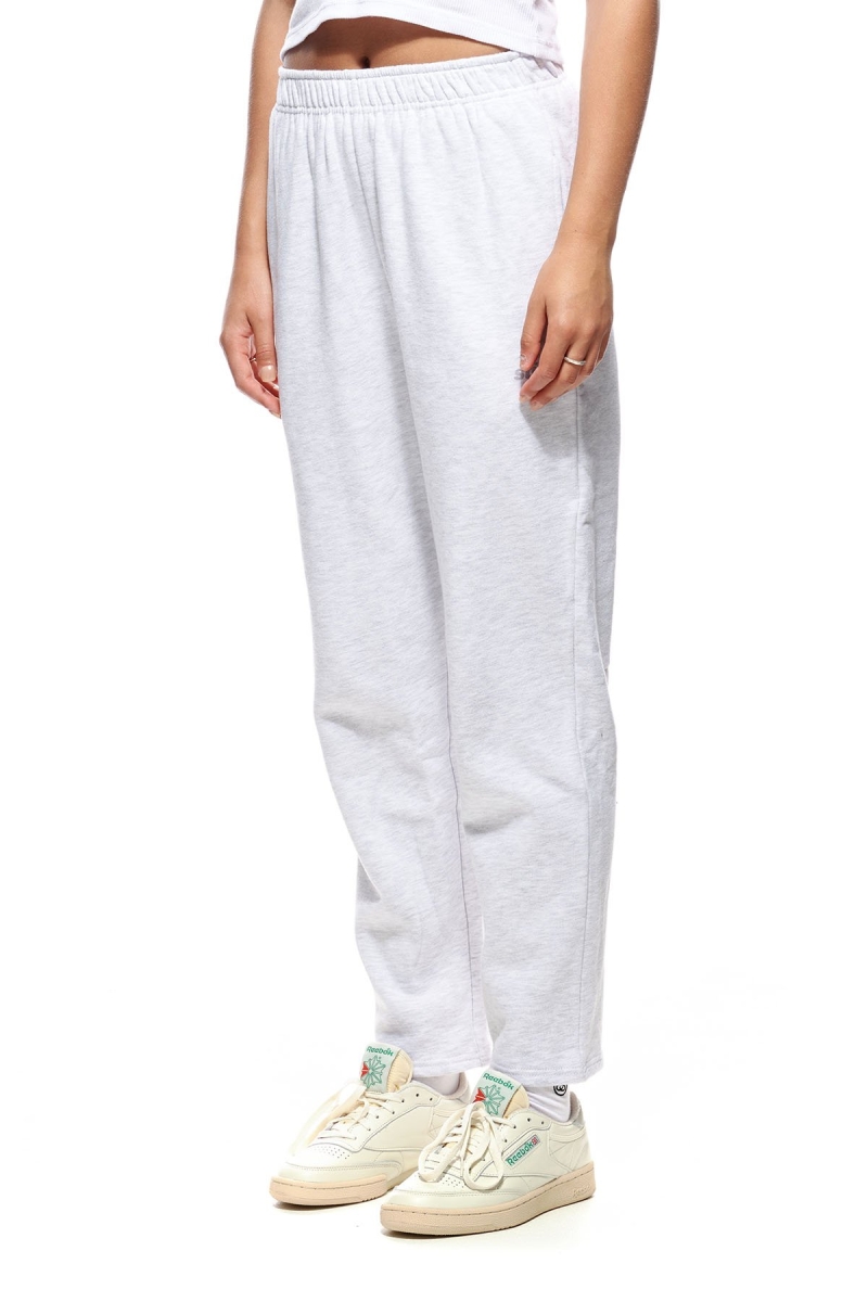 White Stussy Italic Crop Sweat Women's Pants | USA000561