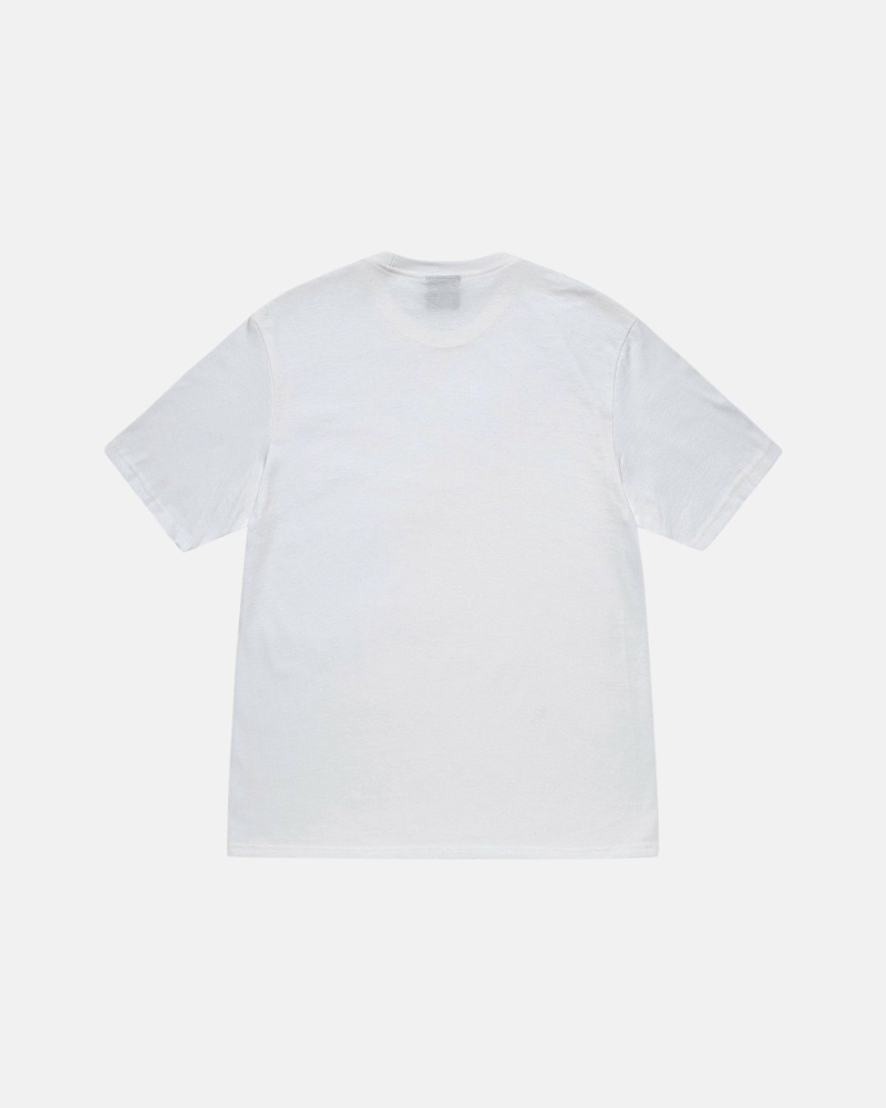 White Stussy Ladybug Men's T Shirts | USA000234