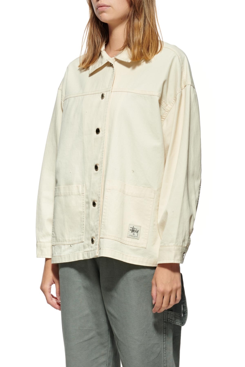 White Stussy Lawrence Workwear Women's Jackets | USA000351