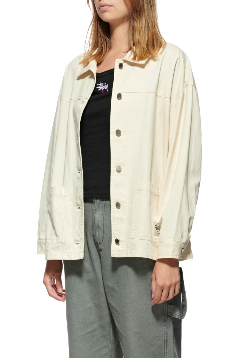 White Stussy Lawrence Workwear Women's Jackets | USA000351