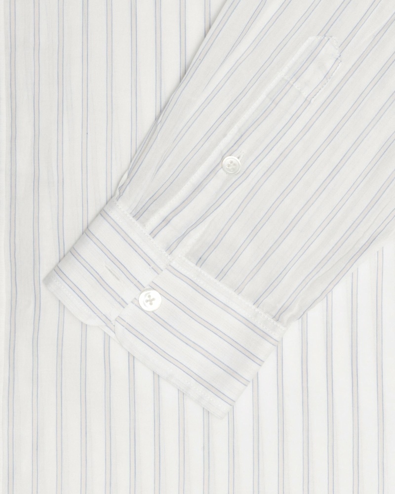 White Stussy Lightweight Classic Men's Shirts | USA000318