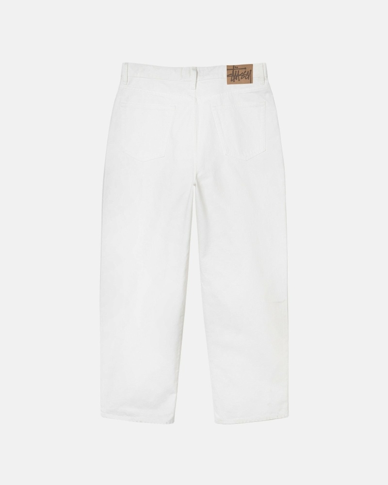 White Stussy Over Dyed Big Ol Men's Jeans | USA000521