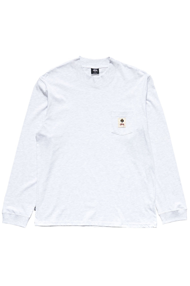 White Stussy Pocket Men\'s Sweatshirts | USA000951