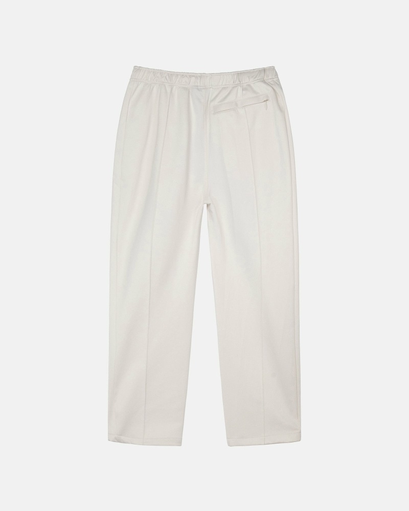 White Stussy Poly Men's Track Pants | USA000998