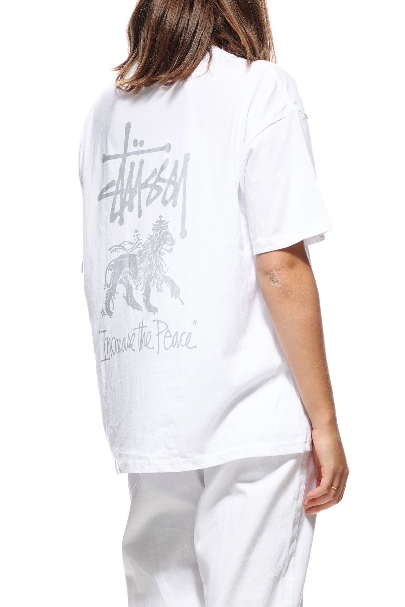 White Stussy Regal Relaxed Women's T Shirts | USA000257