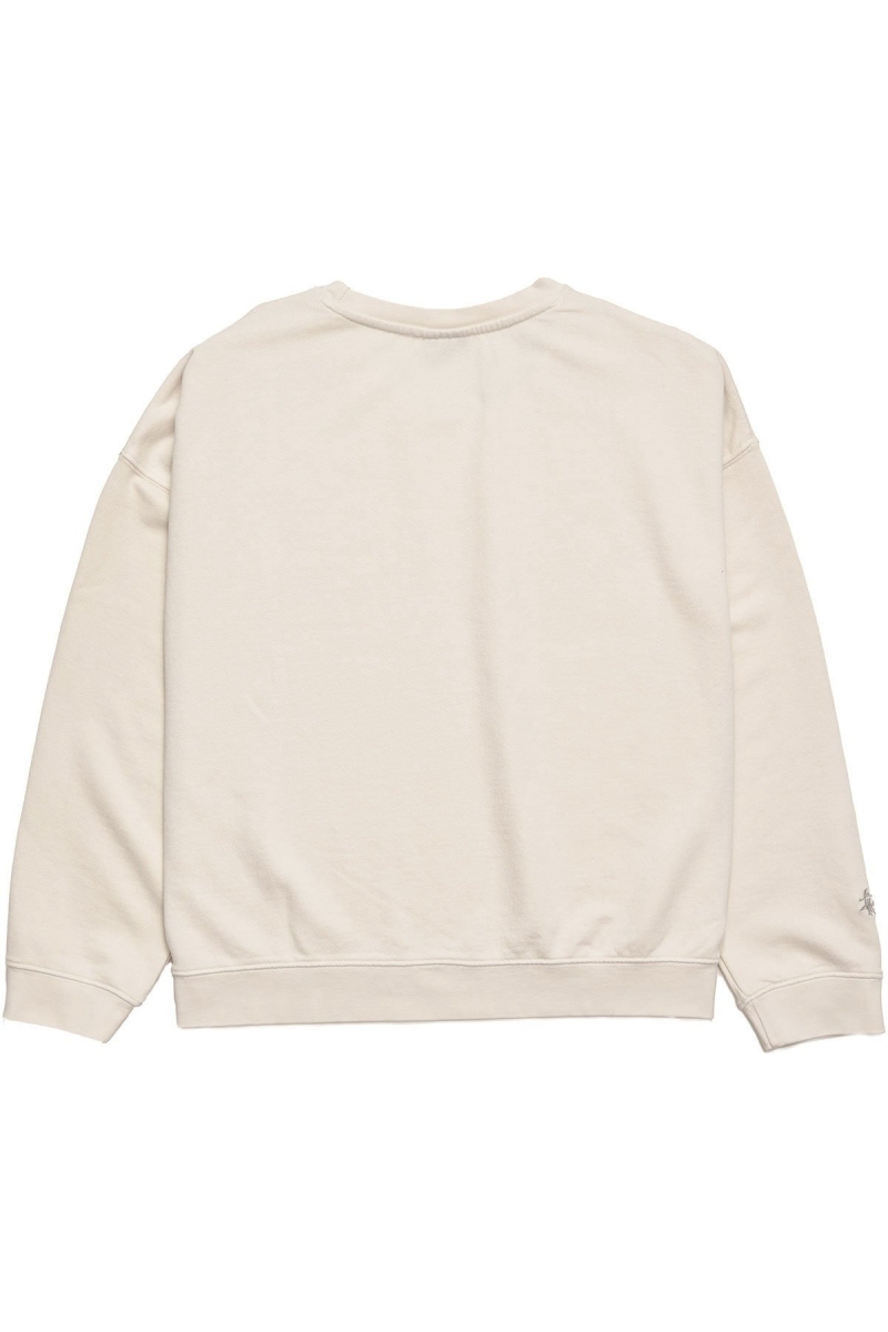 White Stussy Scholarship BF Crew Women's Sweaters | USA000850