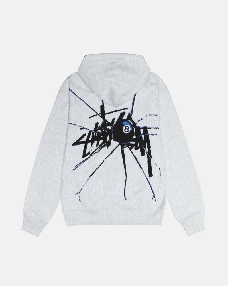 White Stussy Shattered Zip Men\'s Hoodies | USA000063