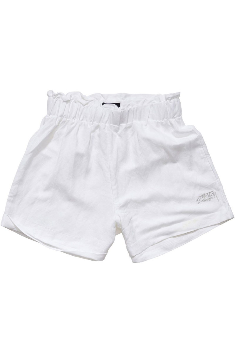 White Stussy Shoreline Linen Beach Short Women\'s Shorts | USA000674