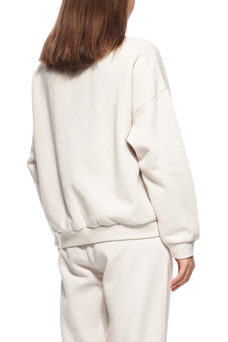 White Stussy Sport OS Crew Women's Sportswear | USA000788