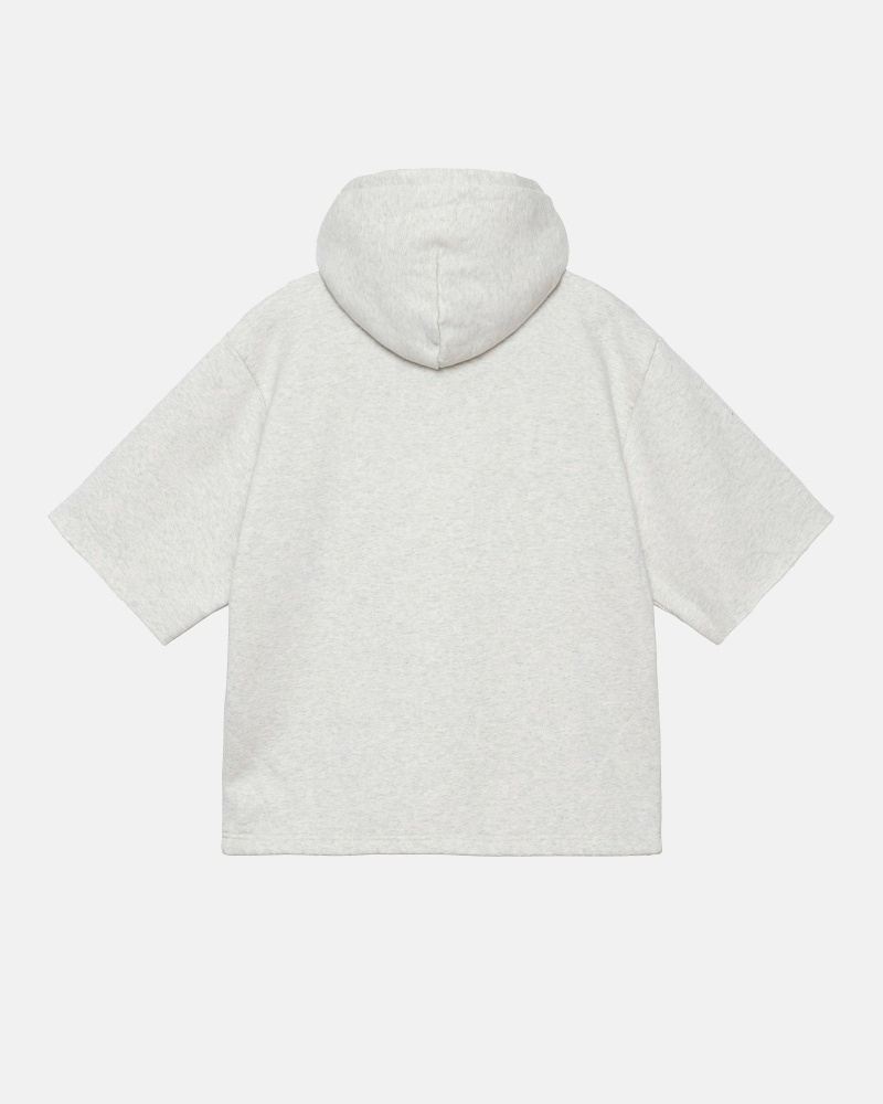 White Stussy Ss Boxy Cropped Men's Hoodies | USA000072