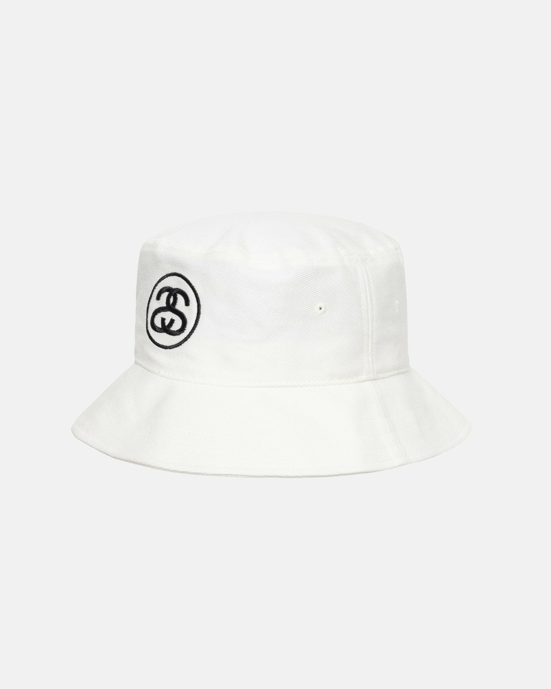 White Stussy Ss Link Deep Men's Bucket Hats | USA000475