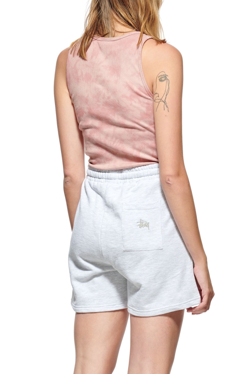 White Stussy Text LW Waisted Short Women's Shorts | USA000706